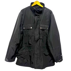 Woolrich Mens Black Full Zip Cargo Pocket Utility Jacket‎